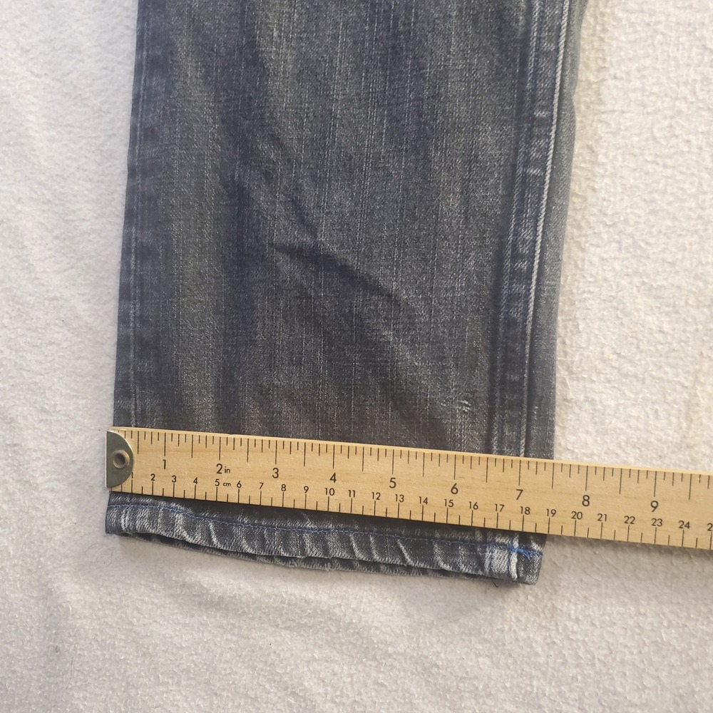 Stussy x Levis Black Denim Jeans Mens 30x28 SS505 Faded Streetwear Straight Leg - Picture 7 of 16